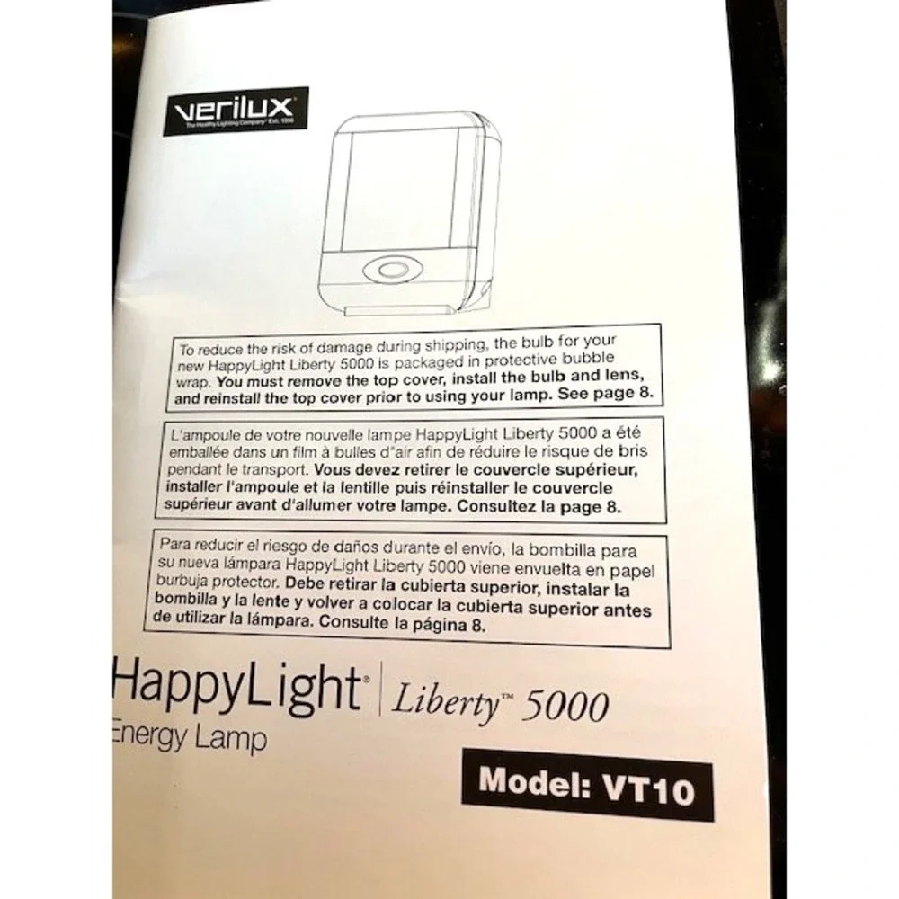 VERILUX HAPPY LIGHT 4500 NATURAL SPECTRUM ENERGY Seasonal‎ Affect Disorder